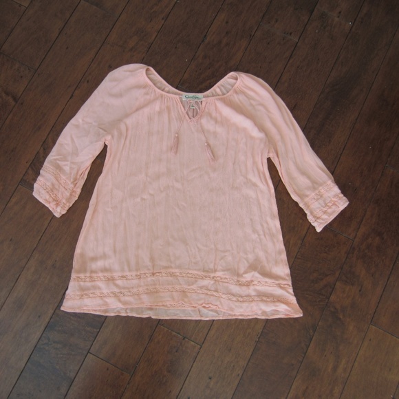 Jessica Simpson Tops - ❤️Jessica Simpson Pink Tassel Maternity Top L